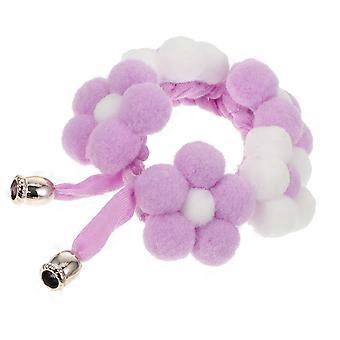 Pet Collar Hand Knitted with Flower Decoration for Small Pets 1Pcs White