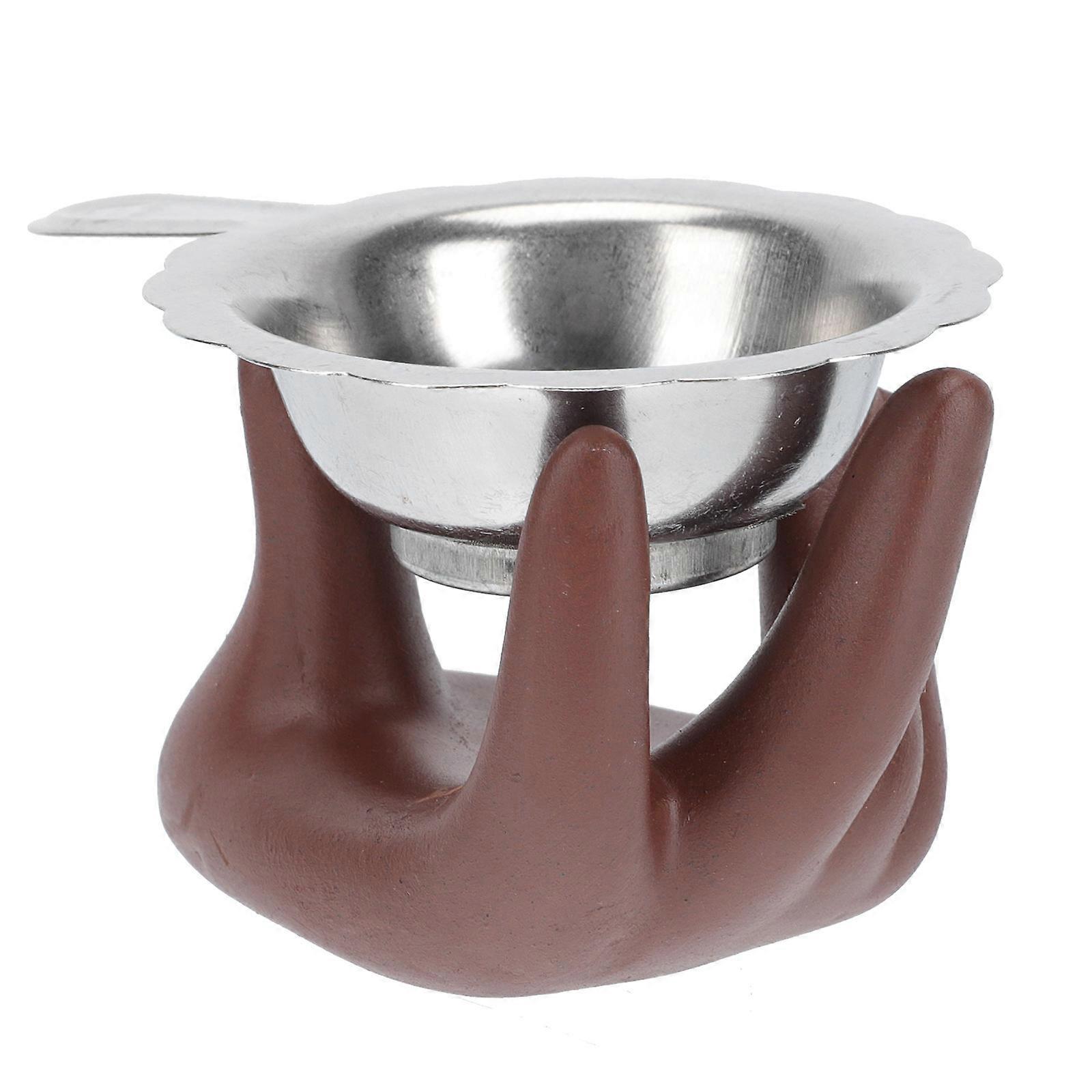 Ceramic Tea Infuser for Home 2Sets Brown Tea Strainer Filter