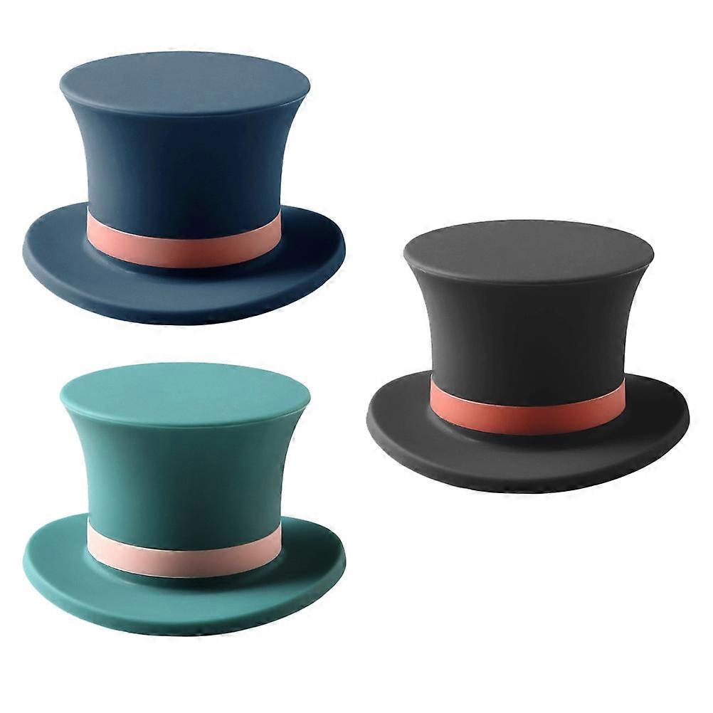Silicone Plug Hat Shape for Banquet Assorted Color Material with Sealing Function 3Pcs