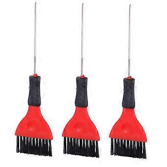 Peigne à teindre les cheveux en acier inoxydable, lot de 6 pièces