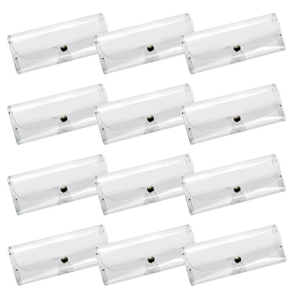 Transparent Eyeglasses Case Hard Shell for Storage Use with 12Pcs Quantity
