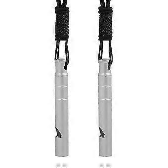 2 stuks titanium noodfluitjes, 120 dB hoog volume geluid voor sport, wandelen en veiligheid