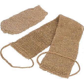Back and Body Scrubber Exfoliating with Exfoliating Loofah Pad for Shower,Loofah Strap Back Sponge f