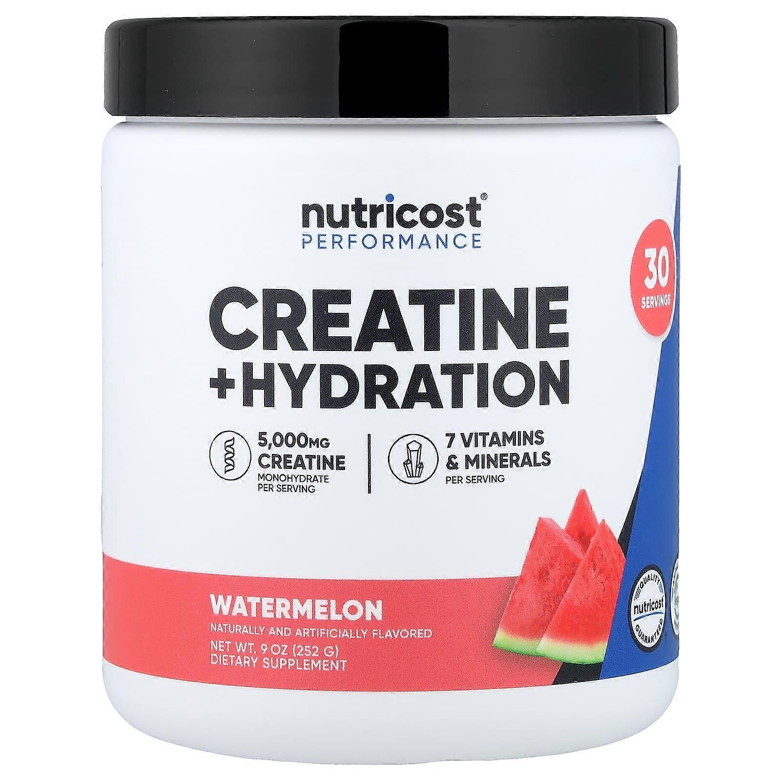 Nutricost, Performance, Creatine + Hydration, Watermelon, 9 oz (252 g)