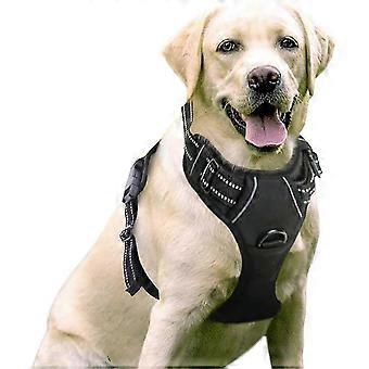 Anti-Pull Dog Harness t for Dogs Easy to Put on Adjustable Reflective Harness with Front Clip Harness for Medium Large Dogs Color Black