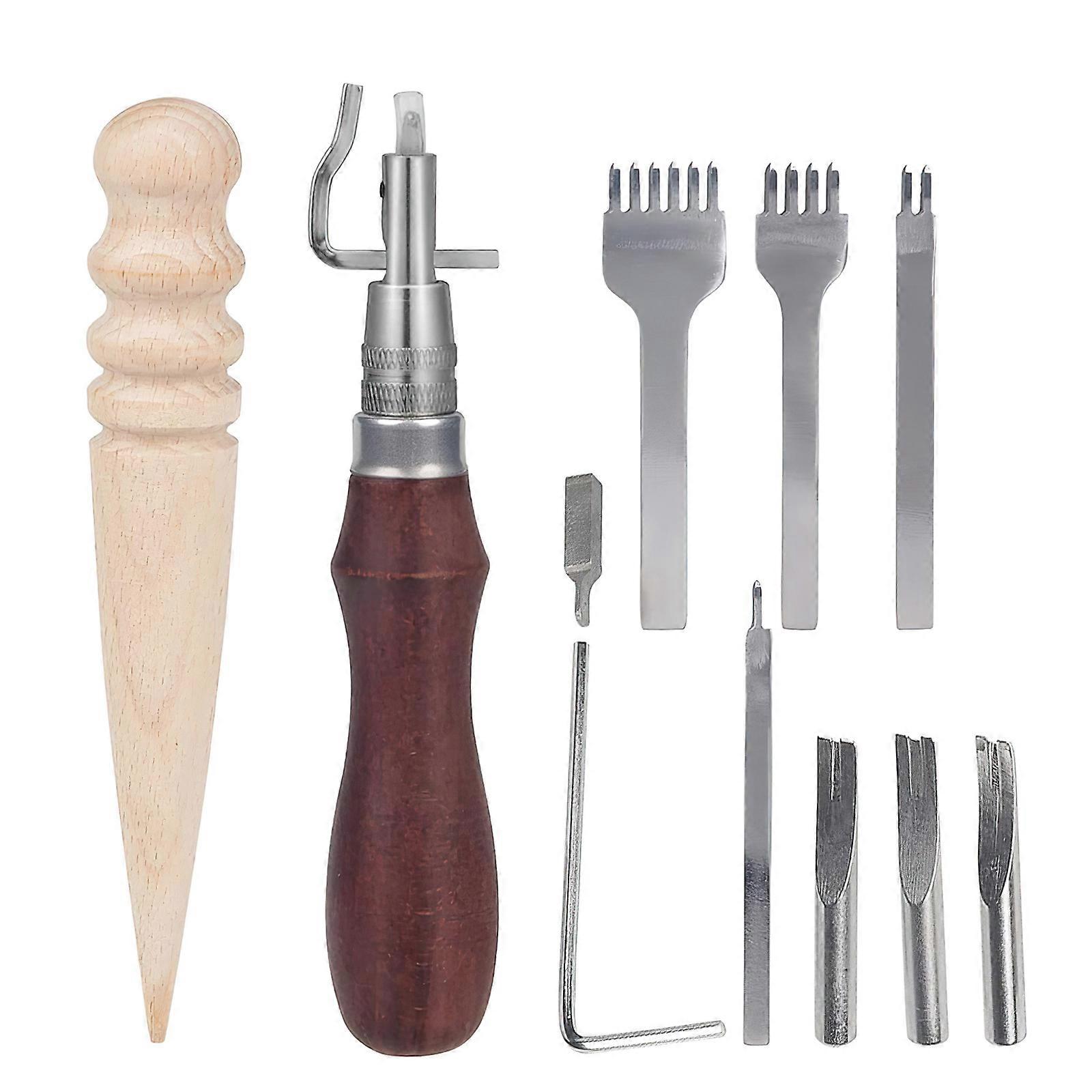 1 Set Leather Crafting Tools Supplies Leather Starter Kit Leather Stitching Kit