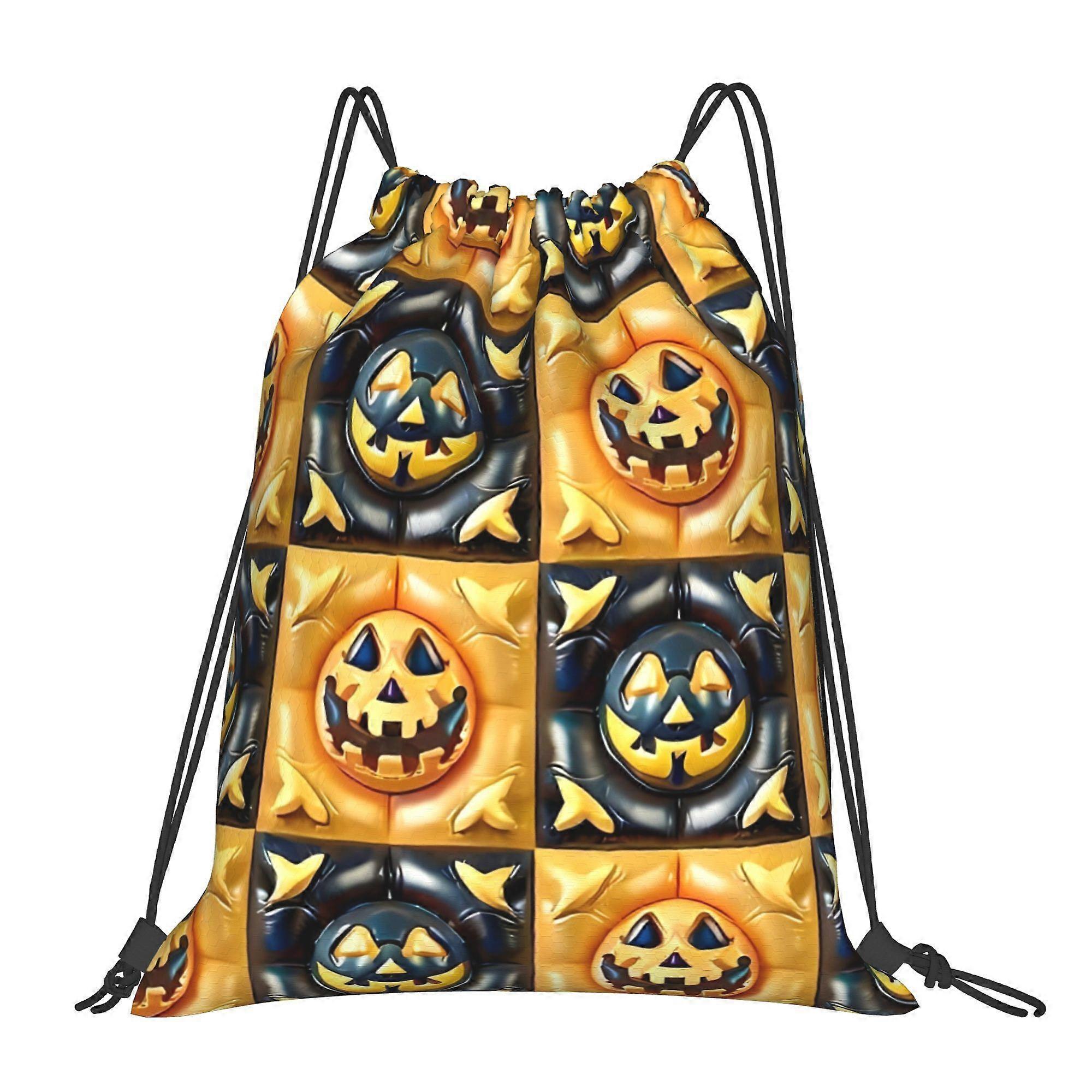 1pc Halloween Continuous Pumpkin Design Drawstring-Cqazw