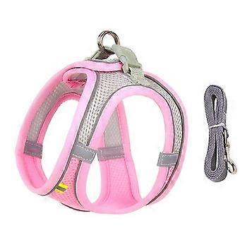 Dog Harness Leash Set pour petits chiens Réglable Puppy Cat Harness Vest Français Bulldog Chihuahua Pug Outdoor Walking Lead Leash