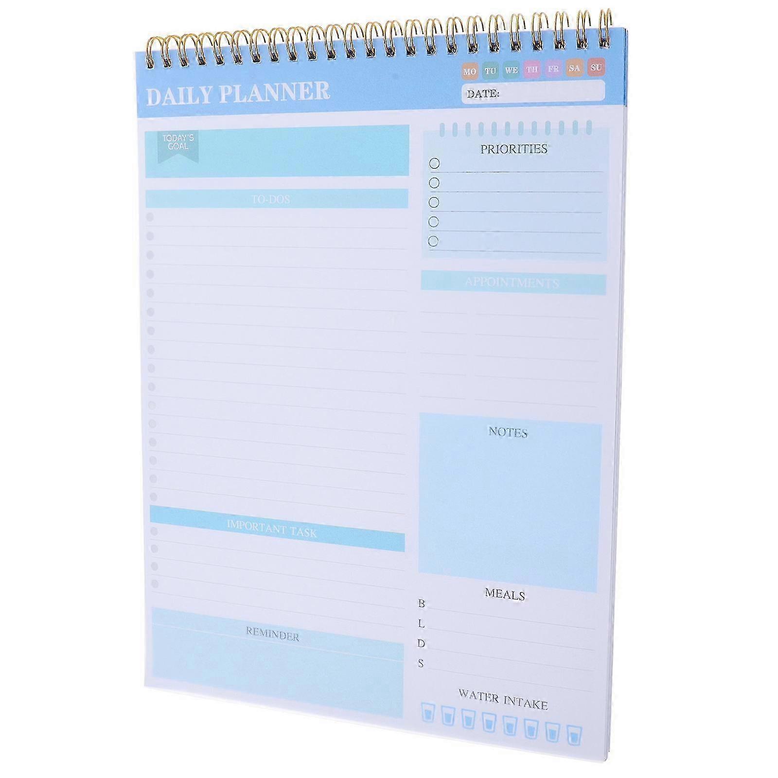 to Do List Notepad Daily Planner compatible withWriting with Double Spiral Binding