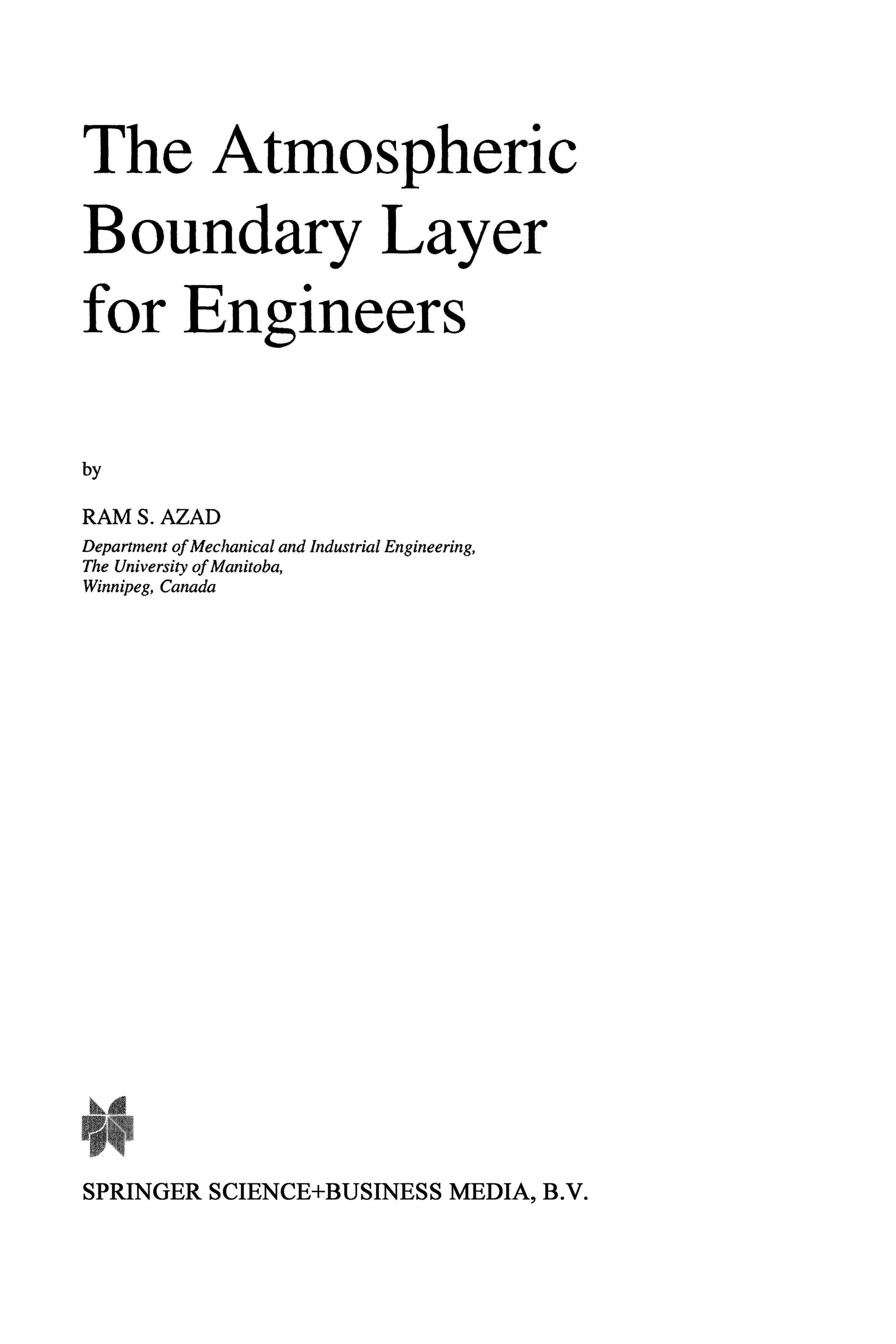 The atmospheric boundary layer for engineers