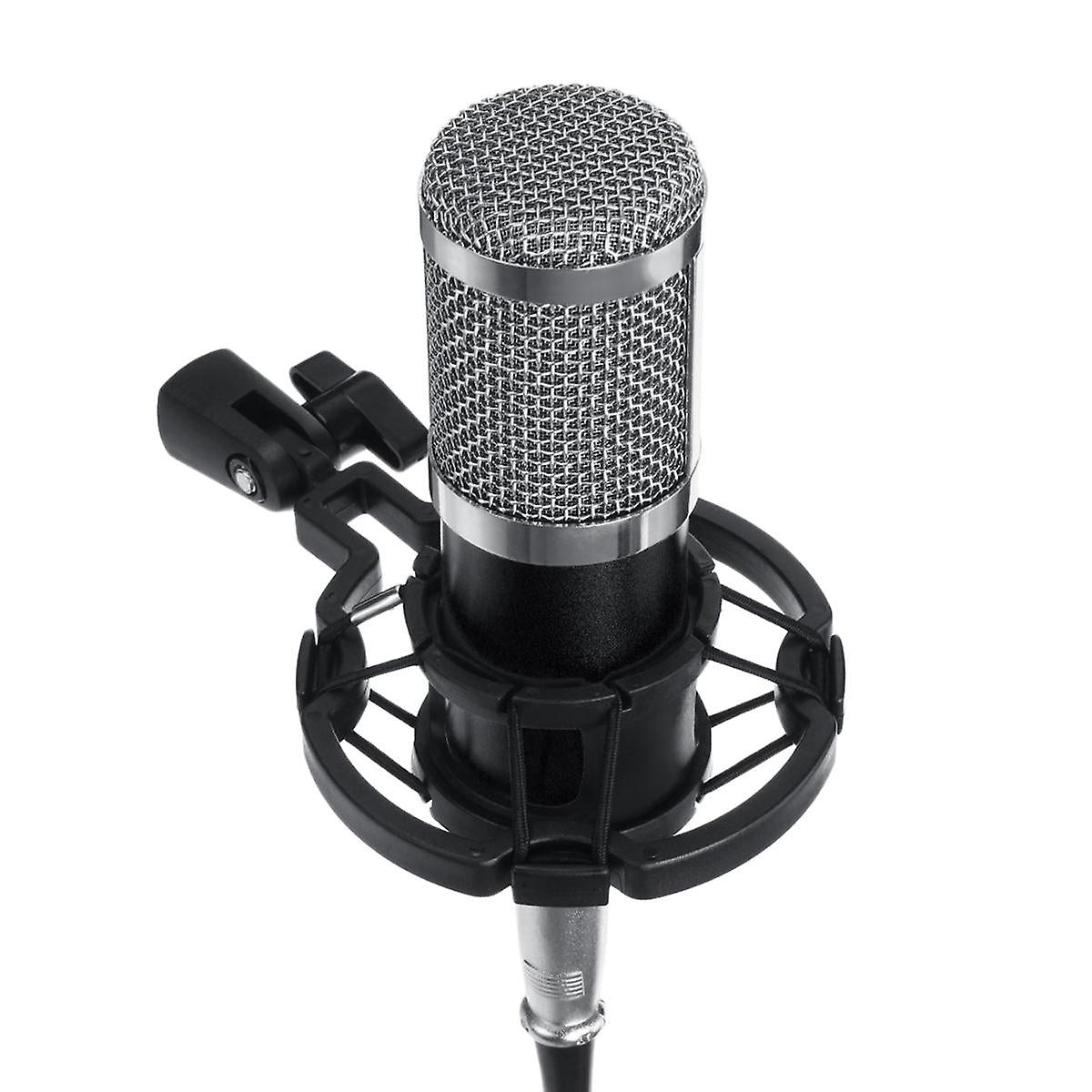 Condenser Microphone Live Broadcast Mic Computer Karaoke Large Diaphragm With Bracket For Youtube