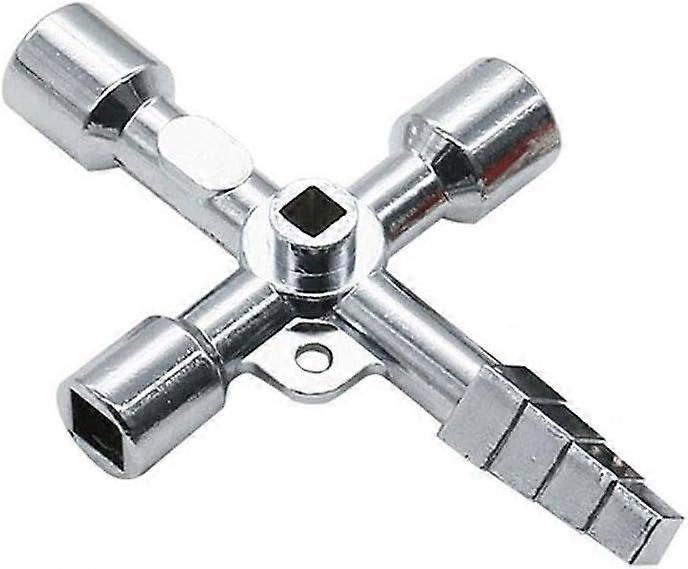 Universal key with 5 profiles, pack of 1 - triangular key, square key, switch cabinet key, square, triangular - universal key