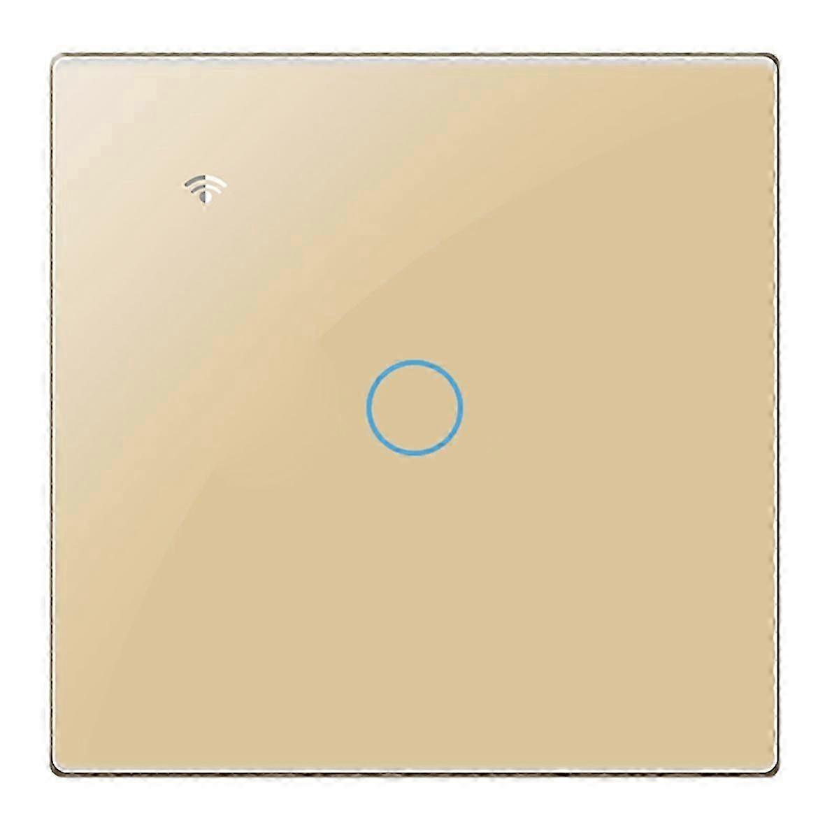 Tuya Zigbee Smart Switch Touch Light Switch Zero Fire Line 1 Switch Gold
