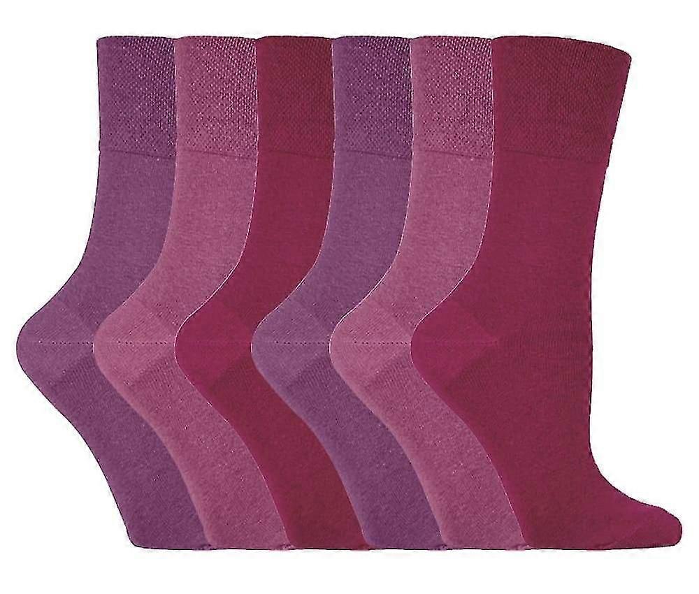 6-pack icke-elastiska damstrumpor 4-8n
