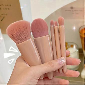5pcs Mini Makeup Makeup Brushes Set Professional Travel Cosmetic Brushes Kit With Case Mirror
