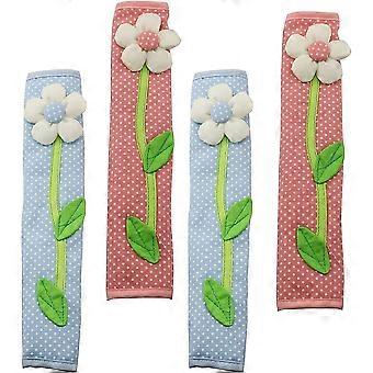 4 Stück Stoffgriffabdeckung, Türknaufabdeckung, staubdichte Kühlschrankgriffhandschuhe, Kühlschranktürgriffabdeckung, 28 cm x 15 cm