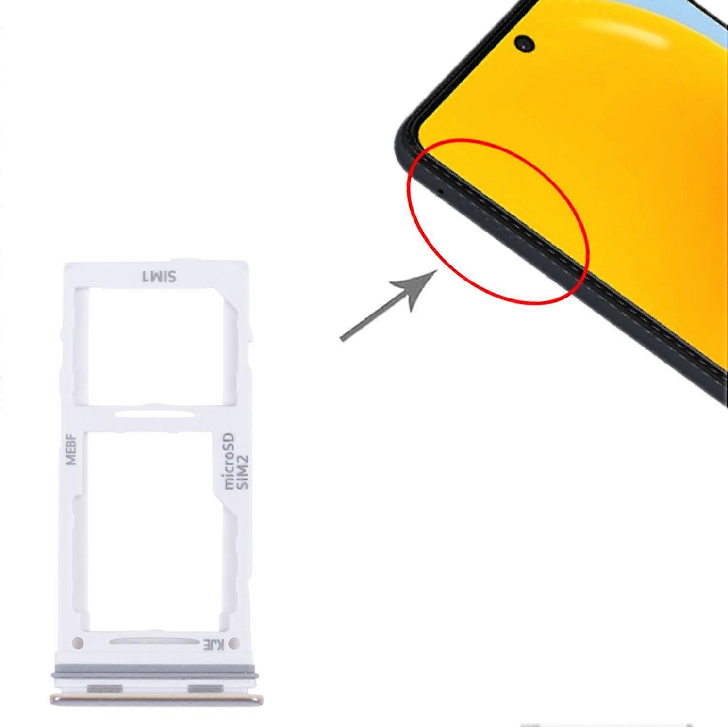 Dual SIM + Micro SD card holder adapter for Samsung Galaxy M52 5G White