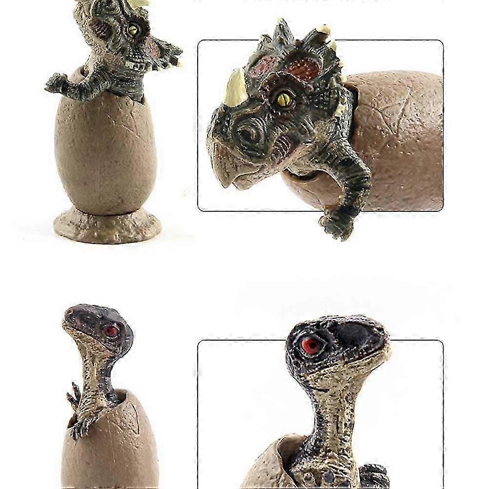 Dinosaur Egg Ornament Half Hatching Function 3Pcs Coffee Desktop Decor