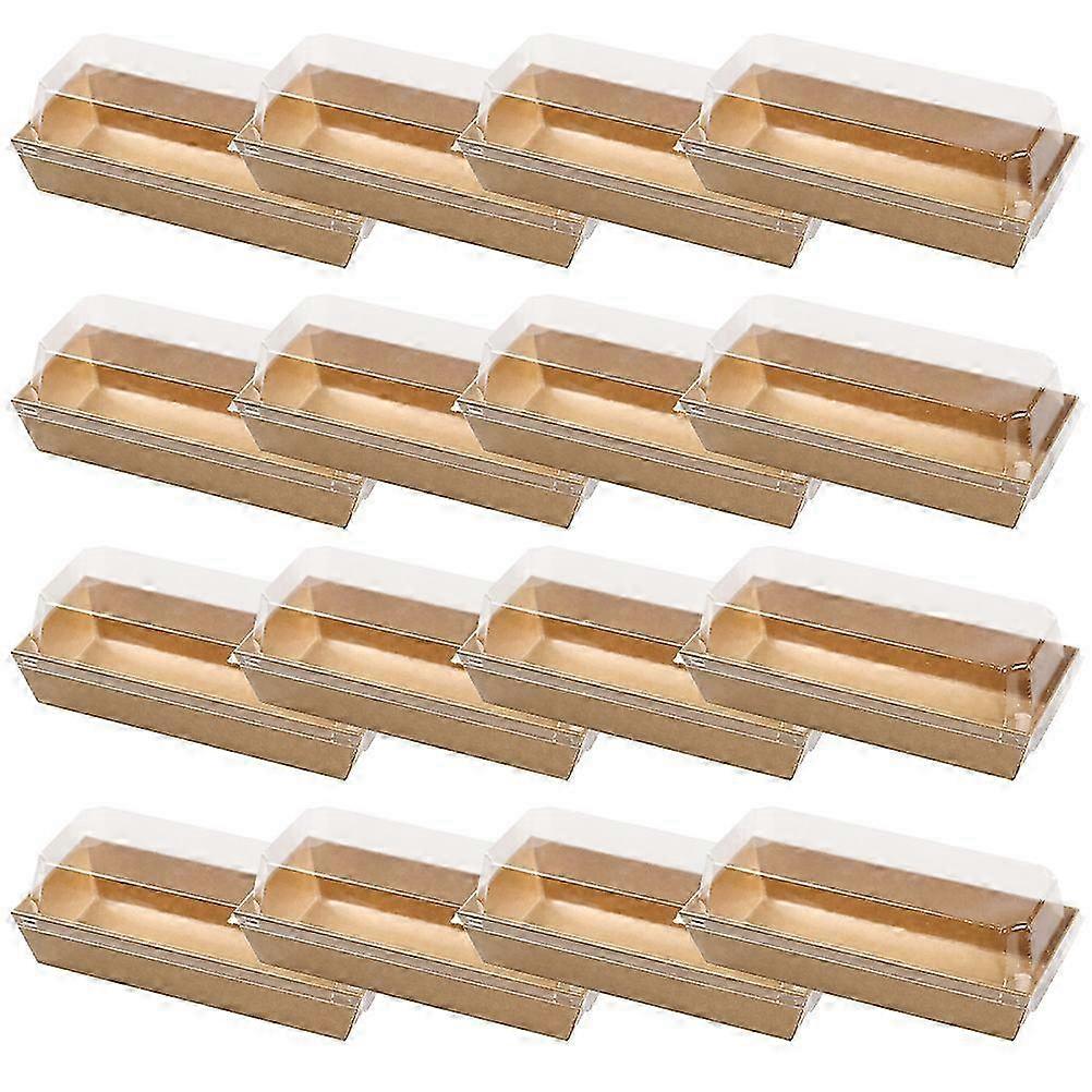 50Pcs Swiss Roll Boxes Multi-function Dessert Packing Boxes Convenient Sandwich Cases