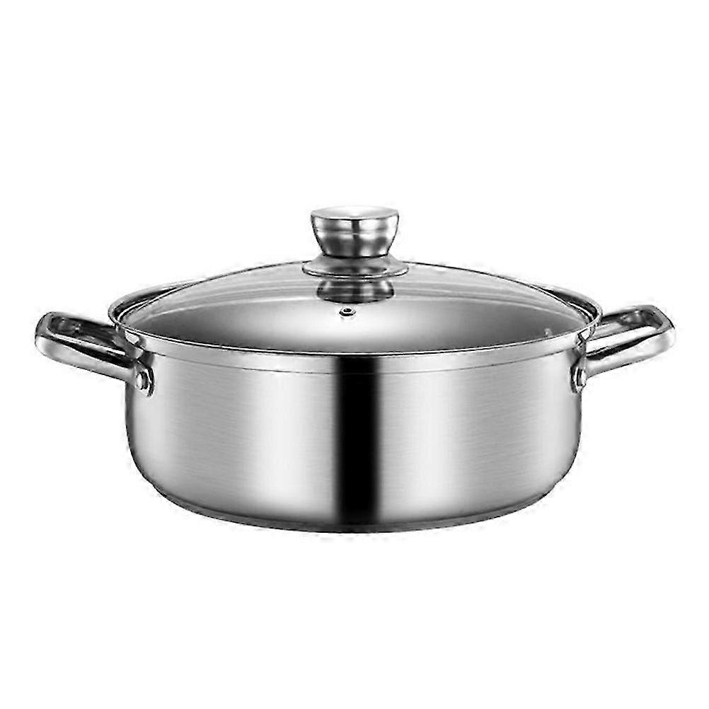 1pc Practical Induction Cooker Pot Household Hot Pot Kitchenware (Silver)