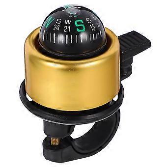 Mountain Bike Compass Bell for Warning Durable Bike Accessory Golden