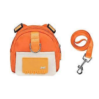Harnais de sac à dos pour chien avec laisse,Sacs à dos pour chiots pour animaux de compagnie Distributeur de sacs à crottes de chien,Voiture autonome réglable pour animaux de compagnie