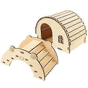 DIY Hamsterversteck aus Holz, Brückenspielzeug, 6-teiliges Bausatz