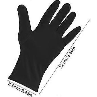 Satin Opera Gloves - Wrist Length Women's Gown & Bridal Gloves for Dinner Banquet & Tea Part  Black
