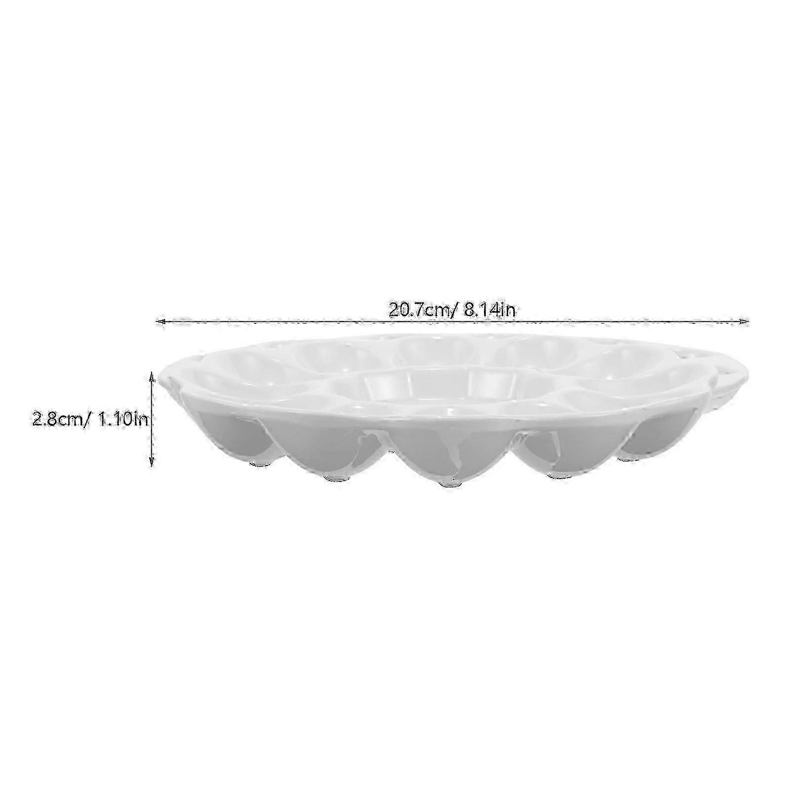 Egg Platter Appetizer Egg Serving Platter Ceramic Egg Dish compatible with Home Restaurant