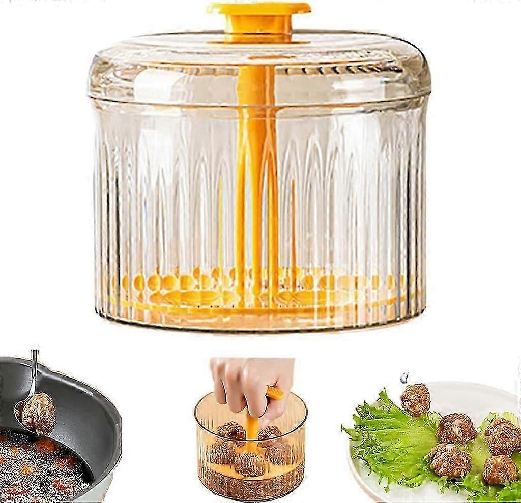 Translucent Manual Meatball Maker, Kitchen Extruded Meatball Making Tool,5 Ball