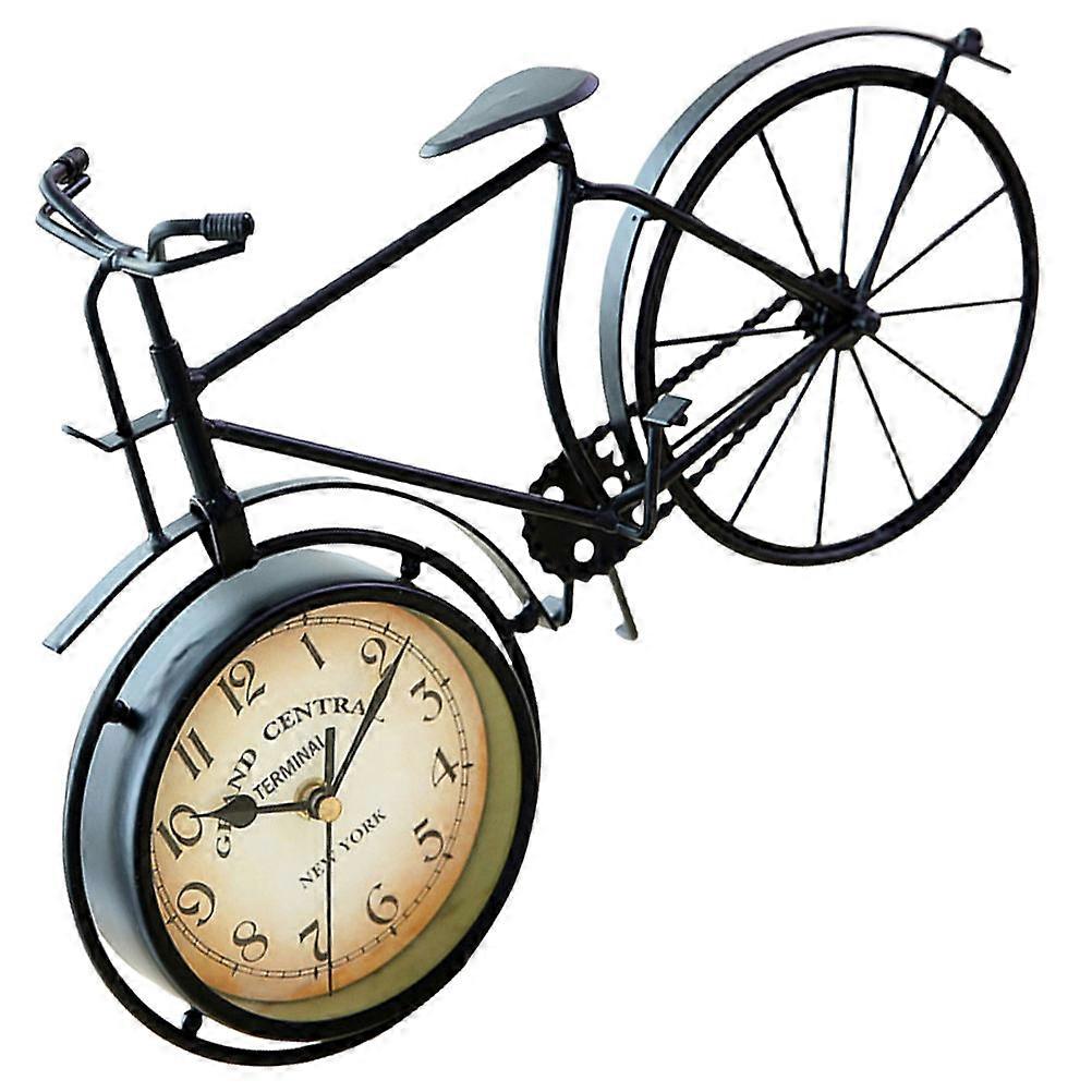 Classic Bicycle Alarm Clock Metal Table Clock for Study