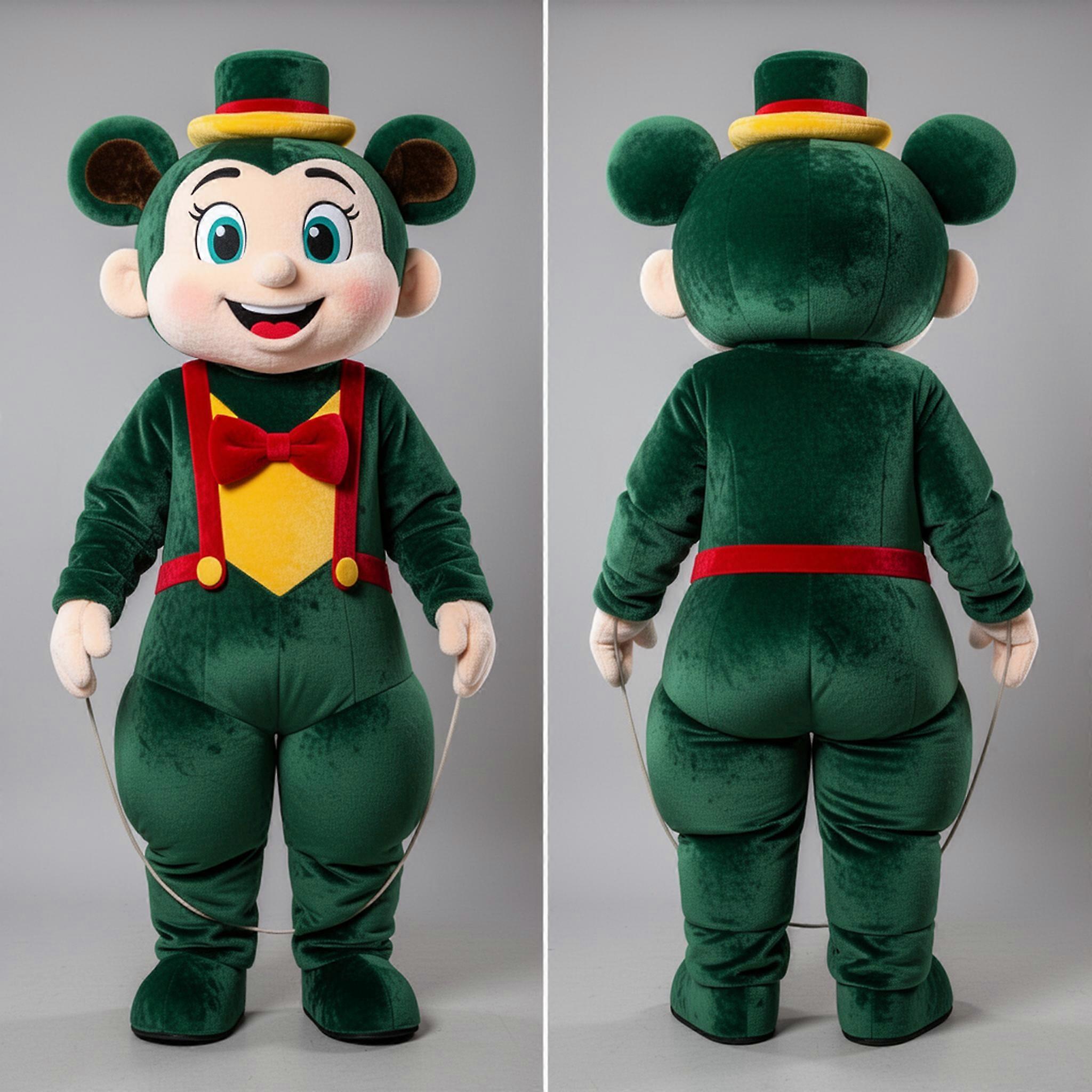 MASTICOT Forest Green Padded Tightrope Walker Mascot