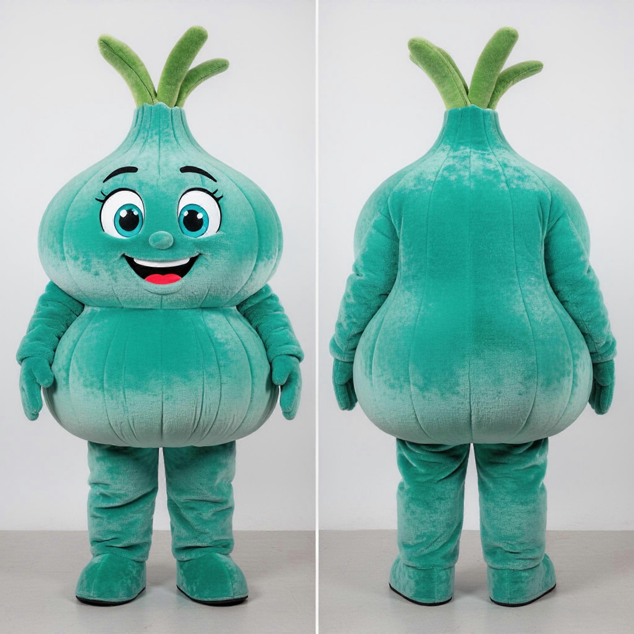 MASTICOT Teal Rounded Onion Mascot
