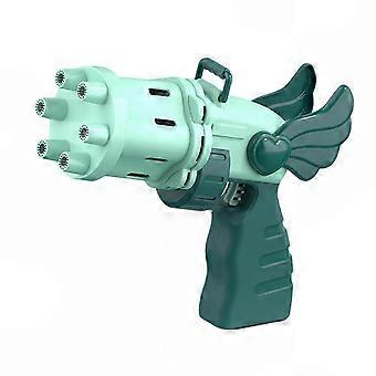 Create Six Bubbles at Once with this 6-Hole Automatic Angel Electric Bubble Gun & Gatling Machine