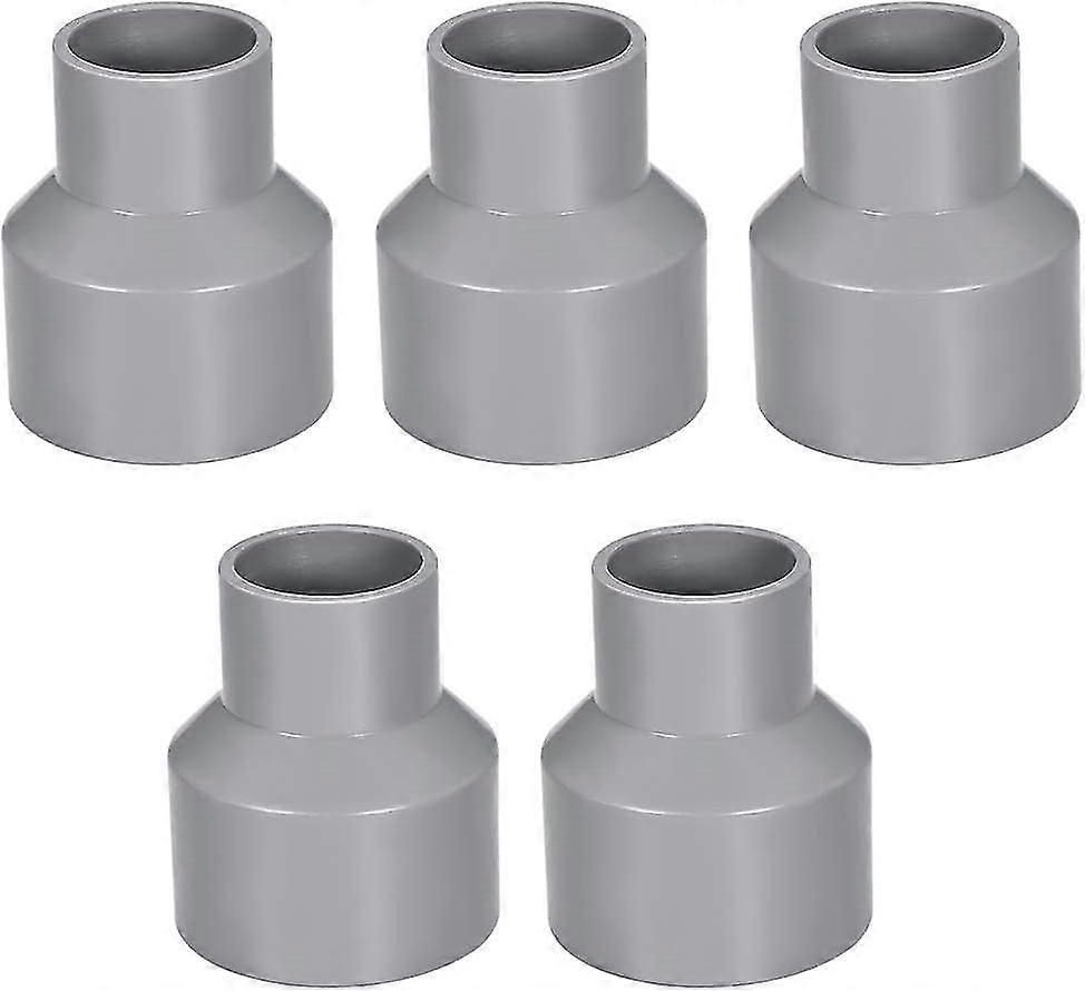 50mm X 32mm Pvc Pipe Reducer Fitting Coupling Hub Coupling Dwv Gray 5pcs