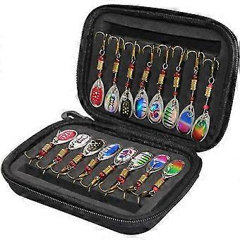 16pcs Fishing Lures Spinner Spoon Set with Bag for Trout Bass Salmon Pike Fishing