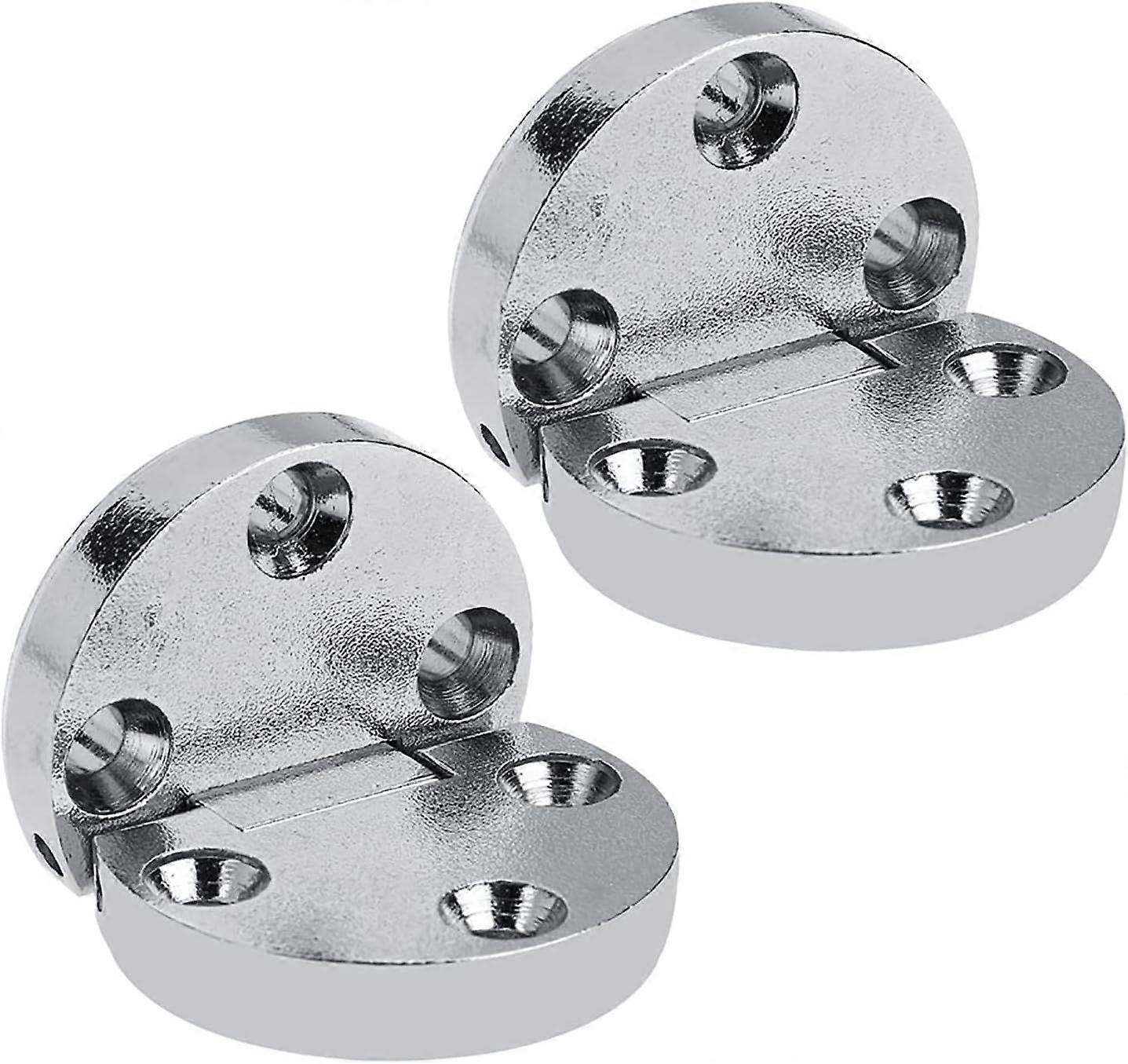 2pcs Zinc Alloy Table Drop Hinges, Fully Adjustable and Self-Supporting Concealed Hinges, 5.4*3.45cm, Silver