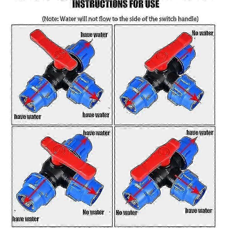 32mm Three-way Quick Switch Ball Valve