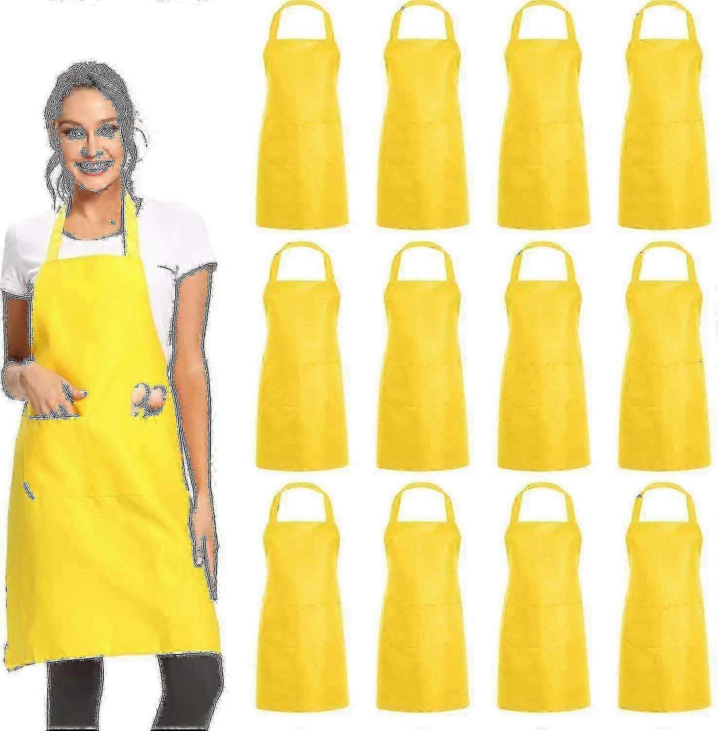 Lightweight 12-Pack Kitchen Aprons