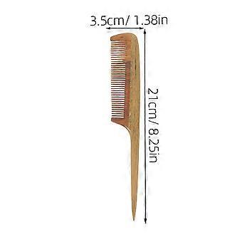 Wooden Hair Comb Sandalwood Comb for Hair Use with Pointed Tail and Long Handle