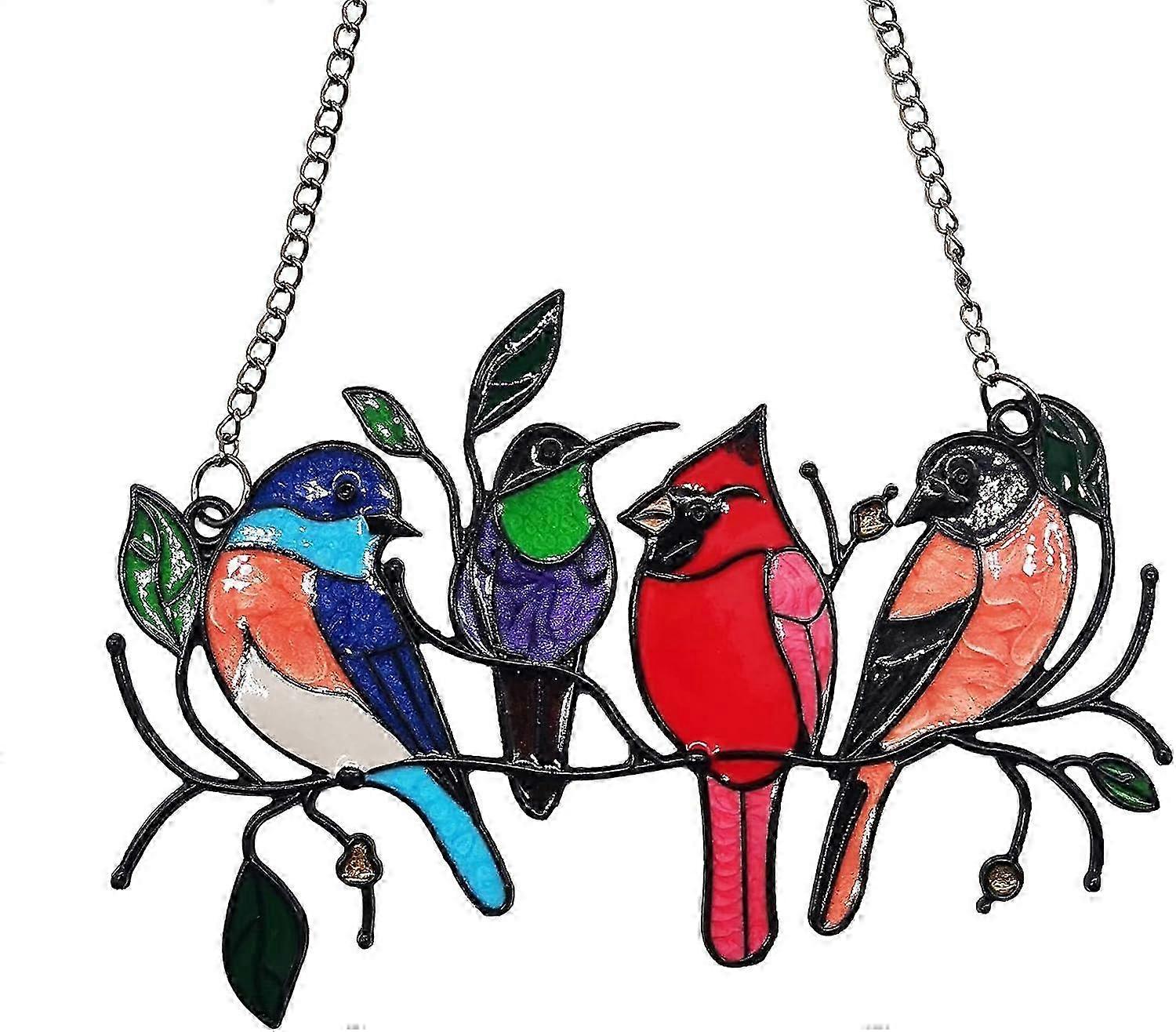 Four-Bird Metal Wall Hanging