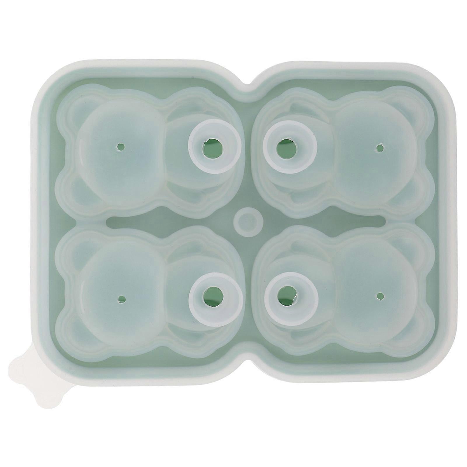 Silicone Ice Cube Trays Bear Cube Maker for Creating 3Pcs Cubes