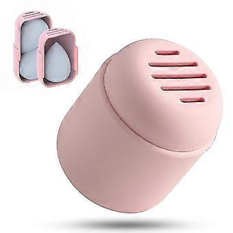 Contenedor de silicona higiénico para esponjas de maquillaje.