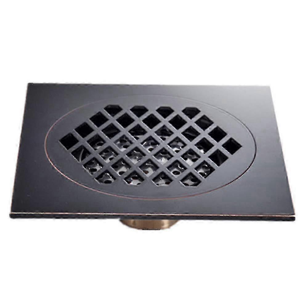 Large Brass Floor Drain 15x15cm Removable Strainer