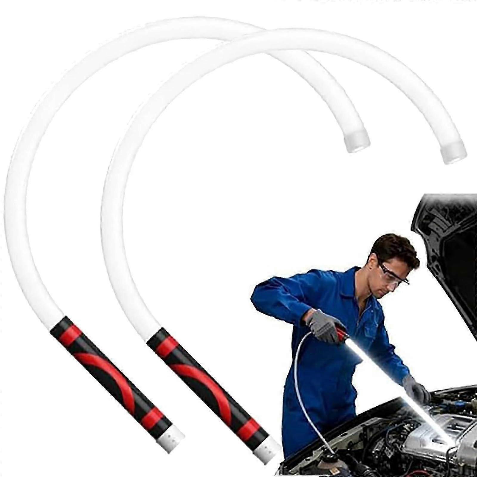2Pcs Rechargeable Flexible LED Work Light Stick 27" Bendable Magnetic Flashlight