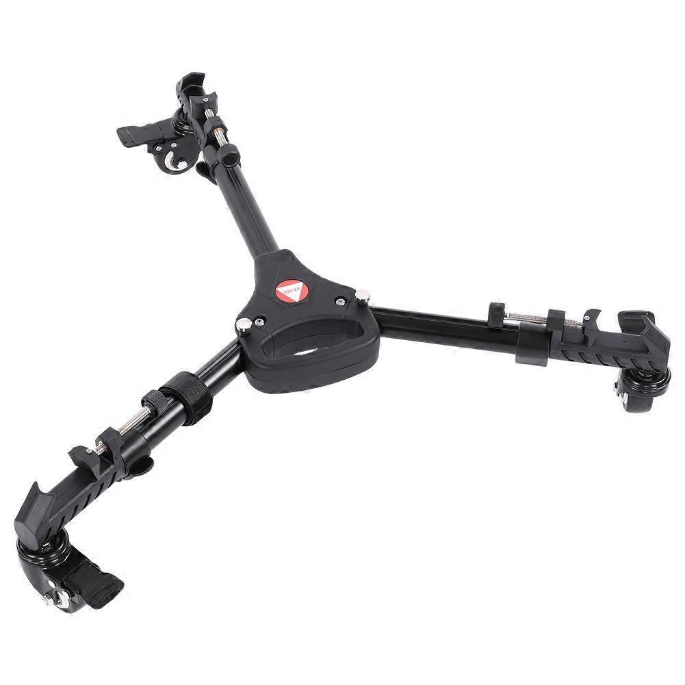 VX-600 Foldable Tripod Dolly 3 Wheels Stand Pulley Base Universal Camera