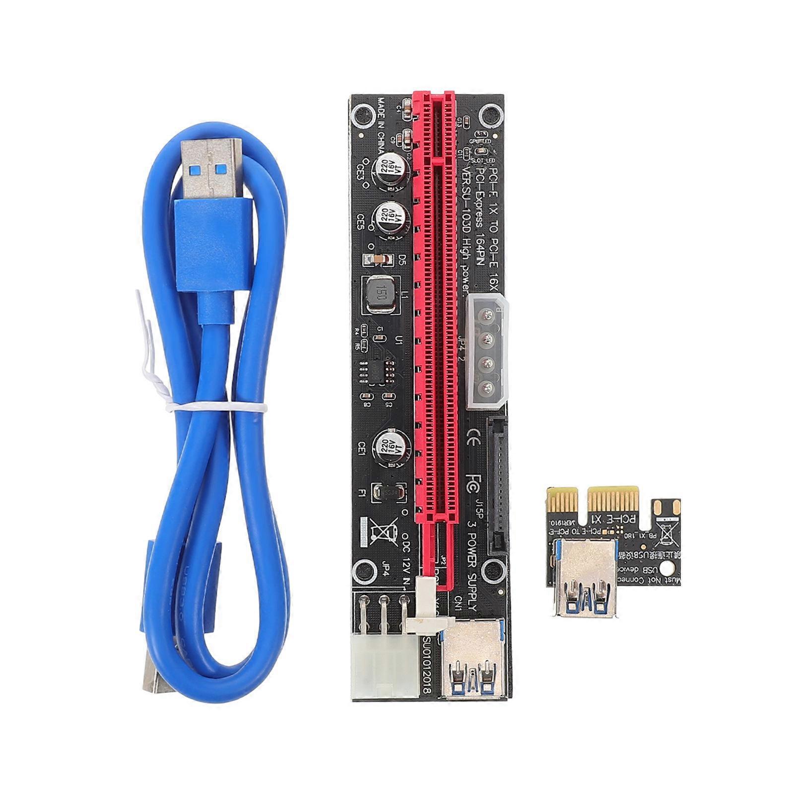 Pcie Power Cable and Riser Card for GPU for Durable Use