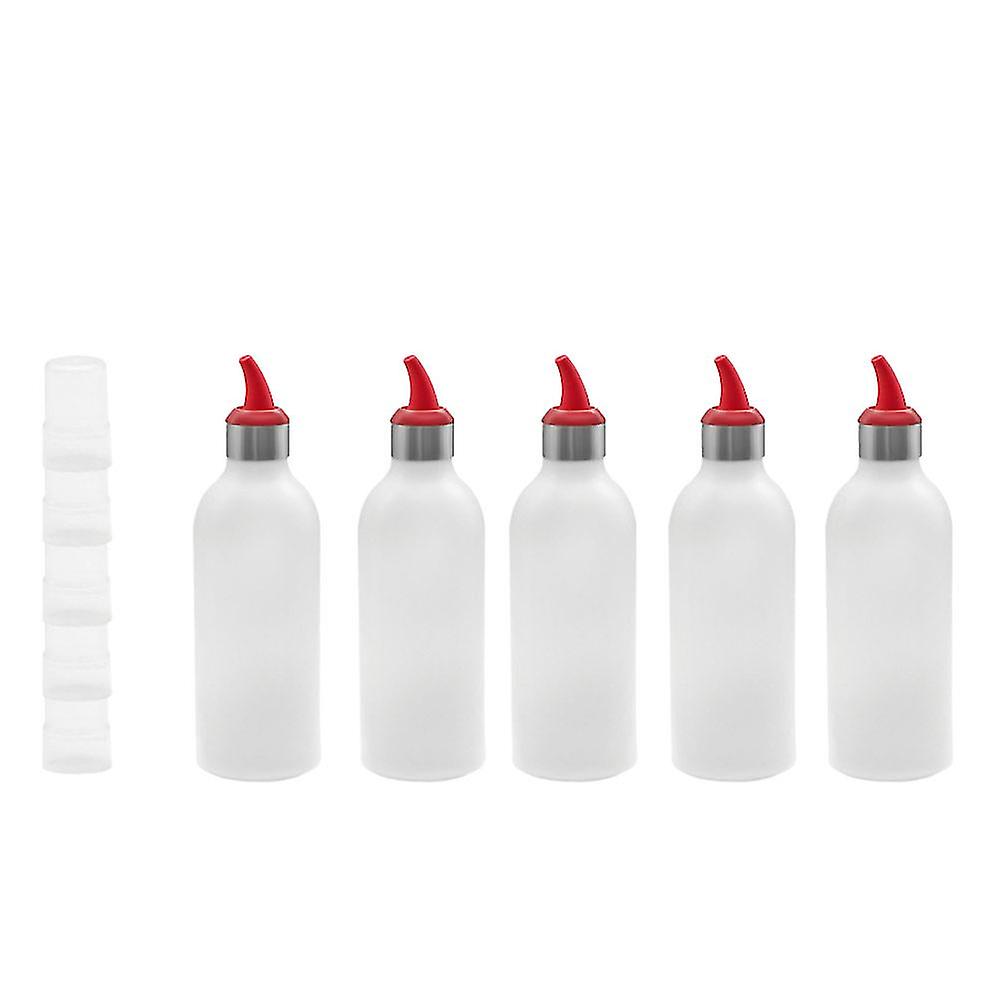 Plastic Squeeze Squirt Condiment Bottles With Lids For Sauce 5 Pack