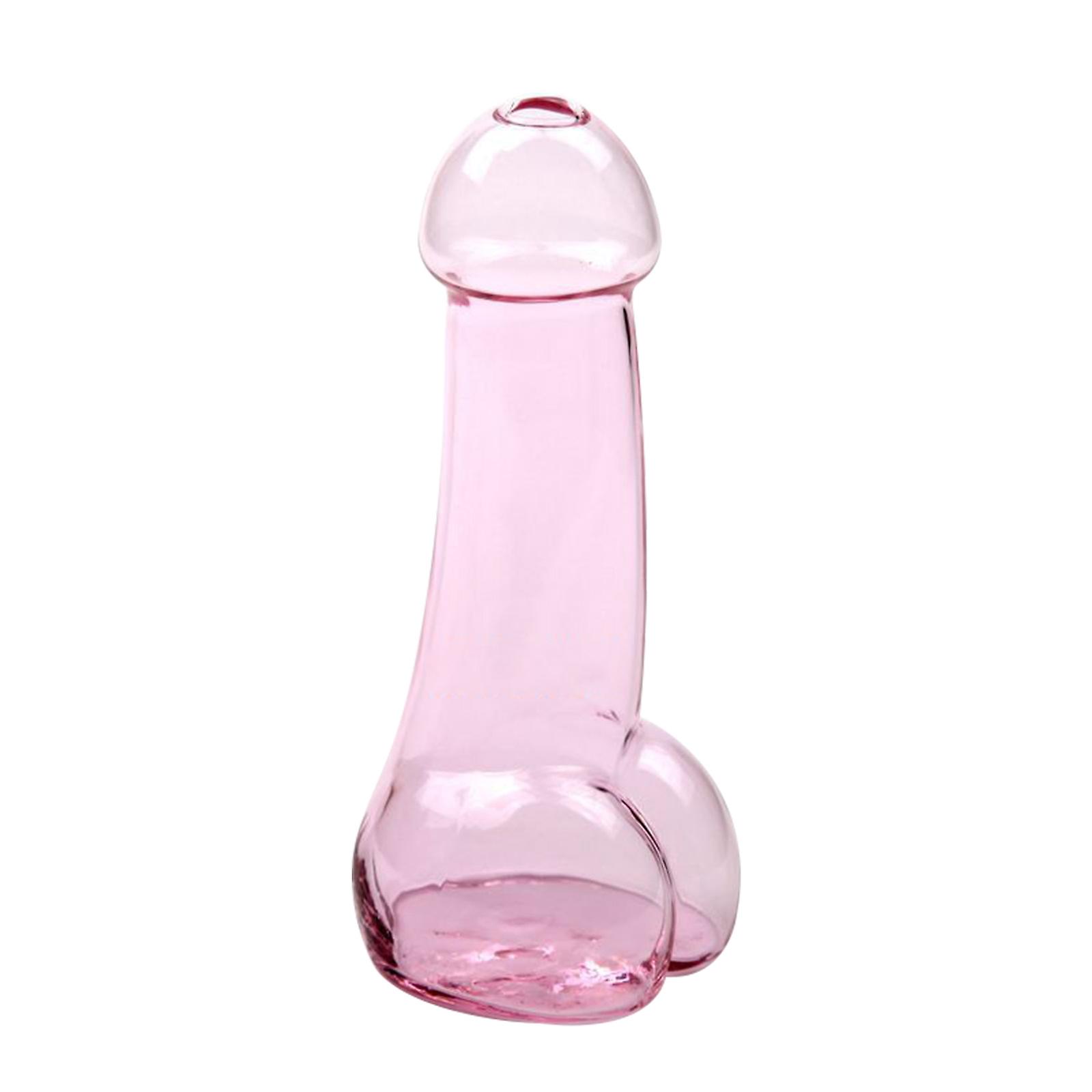 Kristallglas hög borosilikatcocktailkopp-rosa (inget sugrör) (skumlåda förpackningsstorlek: 17 * 9 * 9cm)
