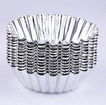 100pcs μεταλλικά ασημένια αλουμινόχαρτο cupcake επένδυση Muffin καλούπια